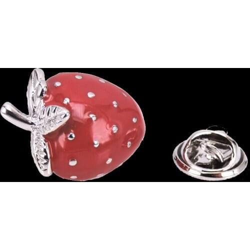 Brooch Lapel Pin For Men Novelty Lapel Pin Badge Red strawberry Lapel Pin Badge Brooches Mens jewelry accessorie wholesale