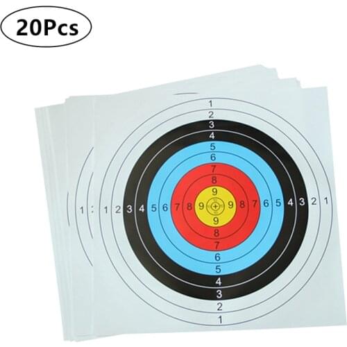 20pcs Archery Target Paper Shooting Training Bow And Arrow Target Paper Darts Target Paper