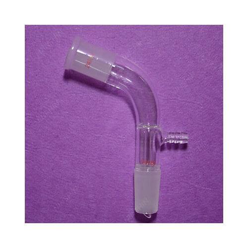 24/40,Glass Vacuum take-off Adapter,105 Bend,Ground Joint,Lab Glassware