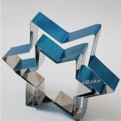 3 units/set) Durable mogen david 6 pointed star shape stainless steel baking mould mousse cake ring set for baking accessories