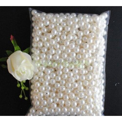 Free Shipping 600pcs 12mm Cream White Glass Pearls High Quality Glass Pearls Beads