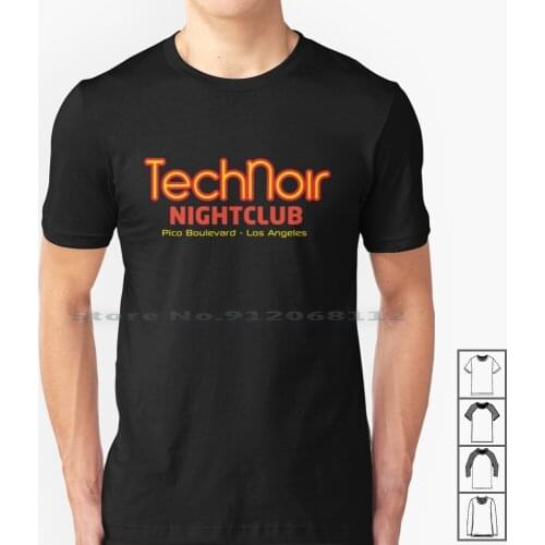 Tech Nightclub T Shirt 100% Cotton Tech Nightclub Club Night Technoir Terminator Arnold Schwarzenegger Arnie Robots Case Cover