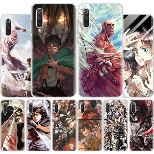 Shingeki No Kyojin Anime Cover Phone Case For Xiaomi Note 10 Mi 11 9 8 CC9 5X 6X 9T 10T A3 Poco X3 NFC F1 Pro Lite + Coque A1 A2