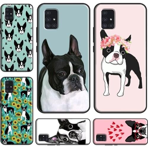 Boston Terrier Dog Case For Samsung A51 A71 A41 A31 A20e A21S A02S A20S A40 A50 A70 A12 A32 A42 A72 A52 Cover