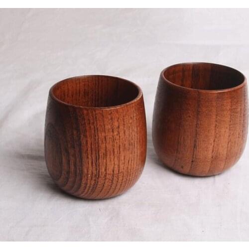 30PCS Chinese Style Handmade Natural Spruce Wood Wooden Cup Mug Breakfast Milk Coffee Cup Drinkware Kitchen Accessories