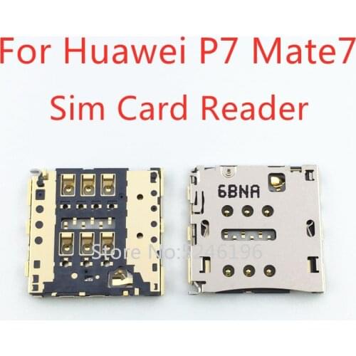 For Huawei P7 Mate7 C199 G7 G760 MT7 Honor 6plus Sim Card Reader Tray Micro SD Memory Card Holder Slot Flex Cable Repair Parts