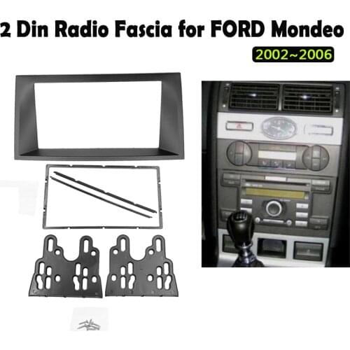 Double 2DIN Car Refitting Radio Stereo DVD Frame Fascia Dash Panel Installation Kits For Mondeo 2006