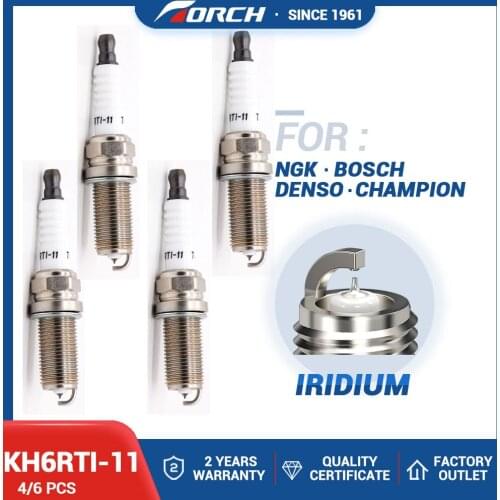 Spark Plug Iridium Torch KH6RTI-11 Alternative Candles For NGK ILFR6A for F6MPP332 Beru 14FR-6MPU2 Champion OE190T10 Denso