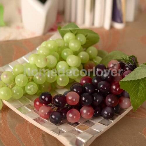 Artificial Ivy Vine Faux Fruit Fake Grapes Yard Garden Party Decor Green L