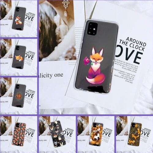 Kawaii Fox Animal Cute Back Cover For Samsung Galaxy A10 A20 A30 A40 Soft Silicone Phone Case For Samsung Galaxy A50 A60 A70 A80