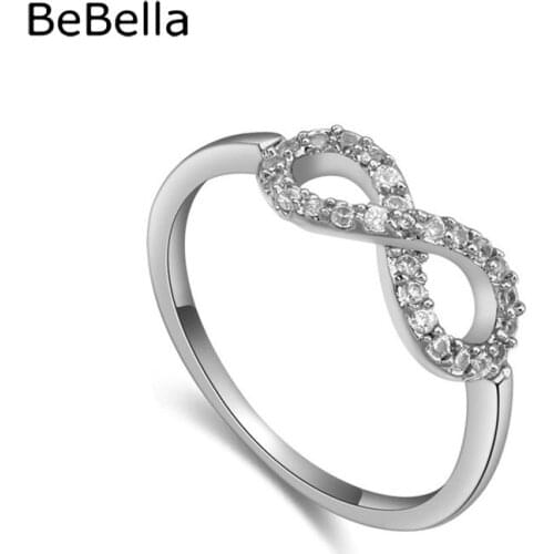 BeBella Infinite Finger Ring Made With High Quality Cubic Zirconia Stone For Fashion Women Gift Girls Wedding Jewelry
