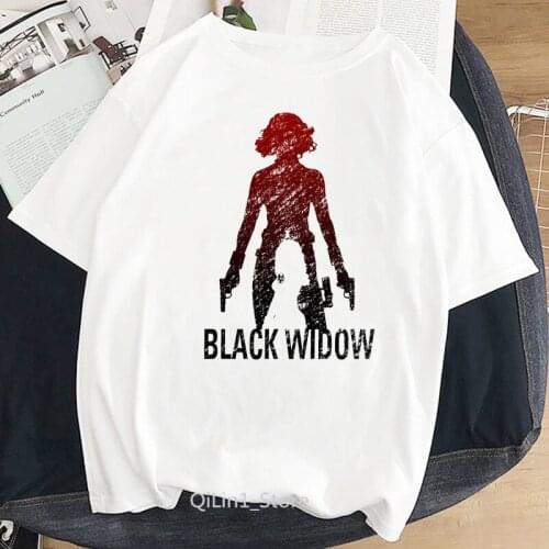 Superhero Costume Black Widow Cosplay Costumes Print Short Sleeve T-shirt Men Women Summer Trend Tops Adult Tee Anime Clothes
