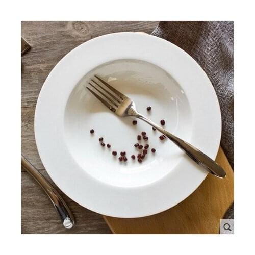 Creative Kitchen Tableware Round Pasta Plate Microwave Oven For