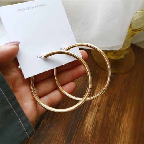 Mihan S925 needle Trendy Jewelry Hoop Earrings Popular Design Golden Silvery Plating Round Metal Earrings For Girl Gifts