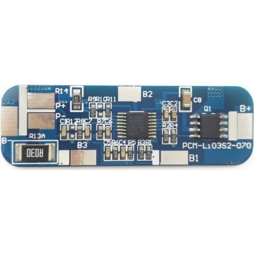 PCM-Li03S2-070 (LI 3S 2A) Customized PCM BMS Protection Circuit Module for Li-ion Li-polymer Battery Pack