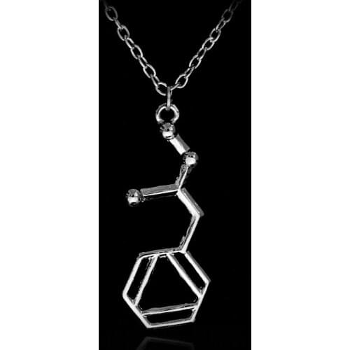 MQCHUN Chemical Pendant Molecular Necklace Molecular Structure Hollow Necklace Pendant For Women Men Jewelry-30