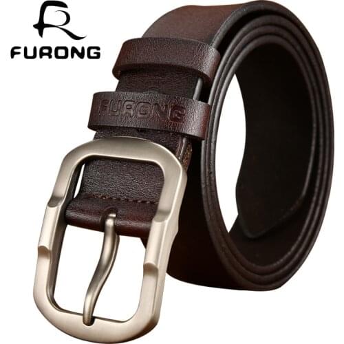 Male Genuine Leather Belt Cowhide Designer Belts Men High Quality Antique Style Pin Buckle Full-grain Leather Luxury Belt Men