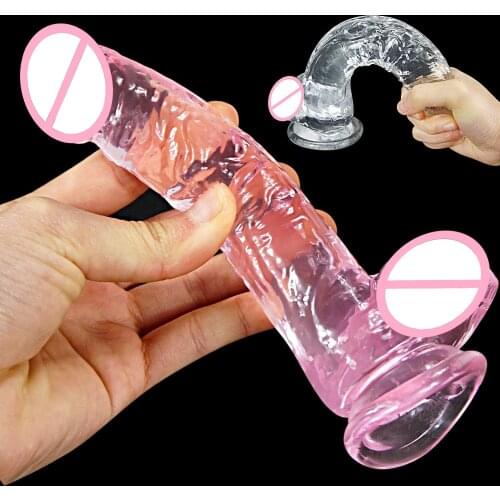 Soft Jelly Dildo for Women Realistic Huge Penis with Suction Cup Anal Butt Plug G-spot Orgasm Sex Toys Men Female Masturbator