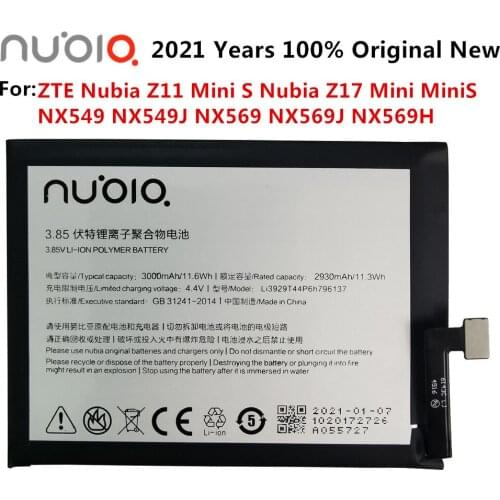 100% Original New 3.85V 3000mAh Li3929T44P6h796137 for ZTE Nubia Z11 MiniS NX549J Battery