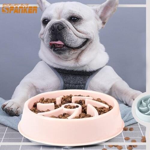 EXCELLENT ELITE SPANKER Dog Feeder Cats and Puppies Slow Feeder Pet Feeding Bowl Food Plastic Prevent Swallowing Foods Slow