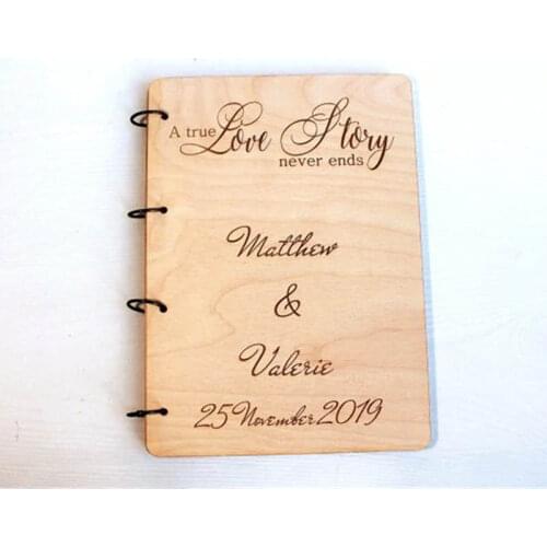 Custom Rustic Wedding Guest Book Alternatives A True Love Story Never Ends Personalized Wedding Guestbook Wooden Guest Book Sign