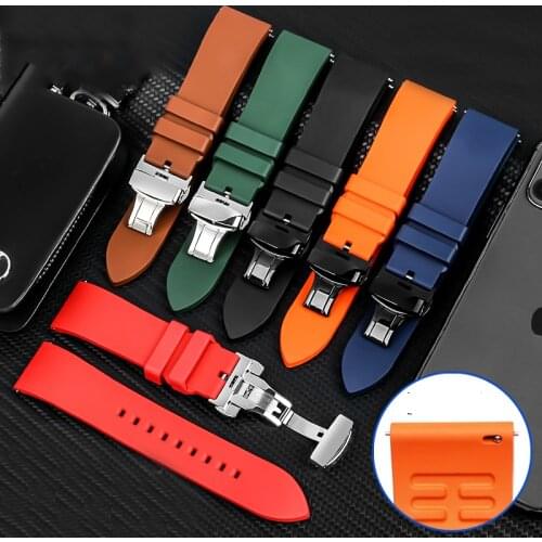 20mm 22mm 24mm Premium-Grade Fluorine Rubber Watch Strap Bracelet Quick Release Bar Watchband For Each Brand Watches Band