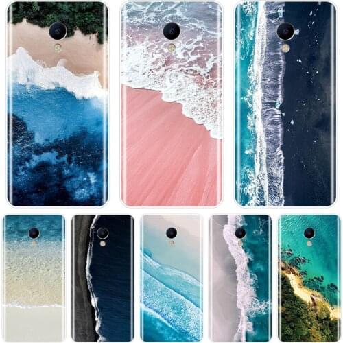 Pink Blue Beach Case For Meizu M2 M3 M5 M6 Note Soft Silicone Back Cover For Meizu M6 M6S M6T M5 M5C M5S M3 M3S M2 Phone Case