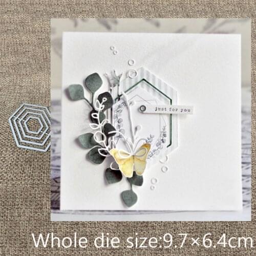 New Design Craft Metal Cutting Die cut dies 4pcs diamond frame decoration scrapbook Album Paper Card Craft Embossing die cuts