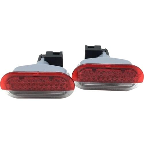 2PCS Door Alarm Lamp Light Red WIth Lamp-socket Lamp holder Fit For Beetle Golf Jetta 6Q0 947 411 6Q0 947 411 A 1J0 947 411 E