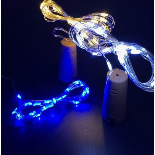10pcs 2M 20LED lamp Cork Shaped Bottle Stopper Light Glass Wine LED String Lights For Bar Xmas Wedding Home Decoration 8 Colors