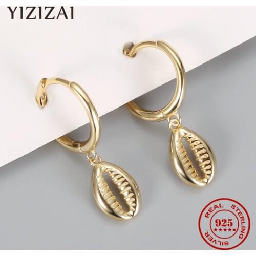 YIZIZAI Summer New 925 Sterling Silver INS Ocean Series Shell Earrings For Women Earings Original Fashion Jewelry