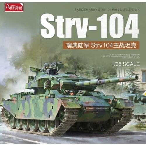 Amusing Hobby 35A043 1/35 Swedish Army Strv-104 Main Battle Tank - Scale Model Kit - Scale Model Kit
