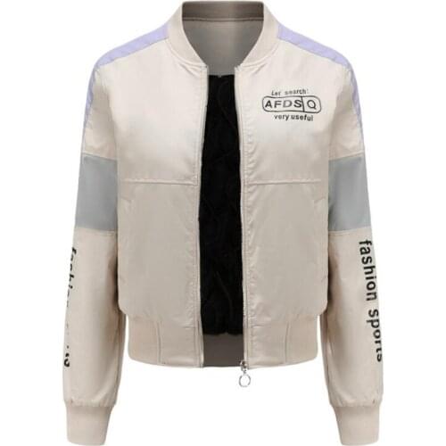 Womens Jacket new street Womens casual jacket Baseball Coat Pilot Jacket Cardigan Femme Veste Womens Jacket Coat