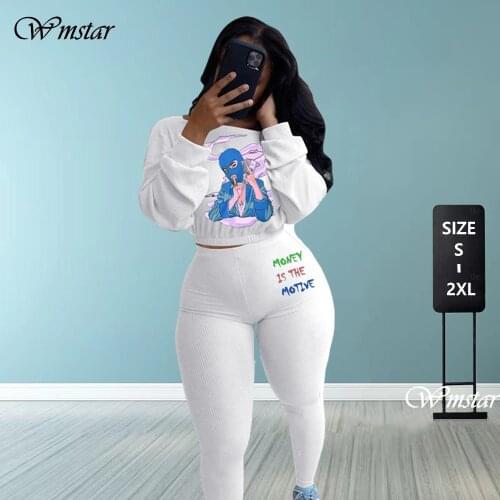 Two Piece Outfits Women Crop Top Leggings Sweet Cute Ribbing Super Stretchy Bodycon Jogger Tracksuit Wholesale Dropshipping 2021