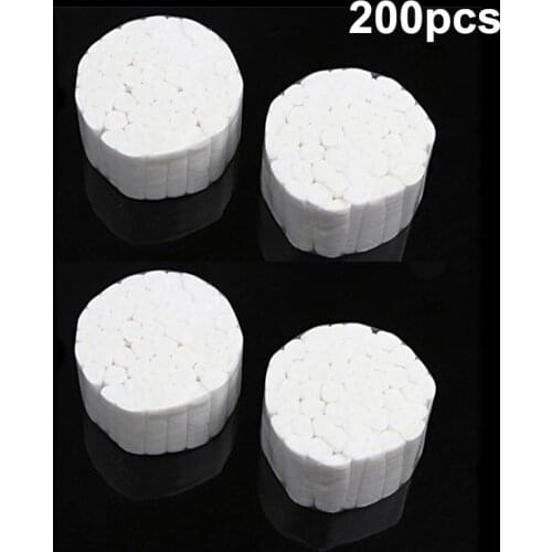 200pcs/4bags Dental Cotton Roll Surgical Cotton Rolls 100% Cotton High absorbent Dentist material Teeth Whitening Product