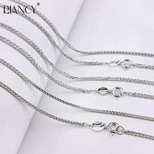 2018 New Genuine long 925 Sterling Silver chain 16/18/23/27 inch Necklaces Jewelry Lovers Gift