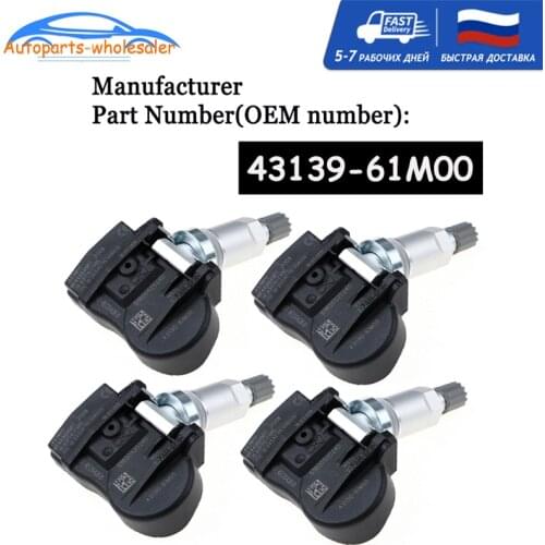 4 pcs/lot Car For Suzuki Vitara SX4 S-cross Ignis Baleno Swift Jimmy TPMS Tire Pressure Sensor Monitor 43139-61M00 4313961M00