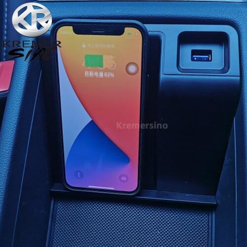 Car Wireless Charger For Audi A4L A5 S4 S5 RS4 RS5 Original Style Qi With Atmosphere Lamp Plug&Play