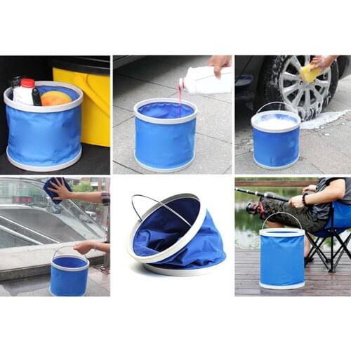 11L Car Portable Folding Outdoor Camping Plastic Water Bucket Bottle fishing bucket storage box car wash Accessory