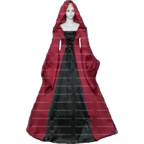 One Piece Dress Gothic Lolita Classic/Traditional Lolita Victorian Elegant Medieval Vintage Inspired Cosplay Lolita Dress Red