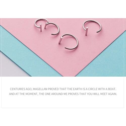 Colusiwei Genuine 100% 925 Sterling Silver Geometric Collection Semicircle Hoop Earrings for Women Sterling Silver Jewelry