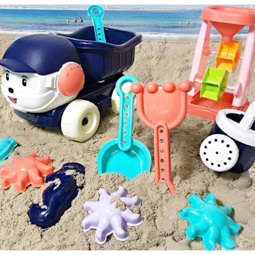 Children Beach Toys Durable Sand Playing Toys Puppy ATV Sand Shovel Hourglass Sand Rake For Children 4-6 Years Old To Play