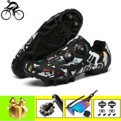 Sale Sapatilha Ciclismo MTB Breathable Spd pedals Bike Cycling Shoes Men Women Self-Locking Outdoor Mountain Bike Sneakers