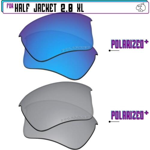 EZReplace Polarized Replacement Lenses for - Oakley Half Jacket 2.0 XL Sunglasses - Sir P Plus-BluePPlus