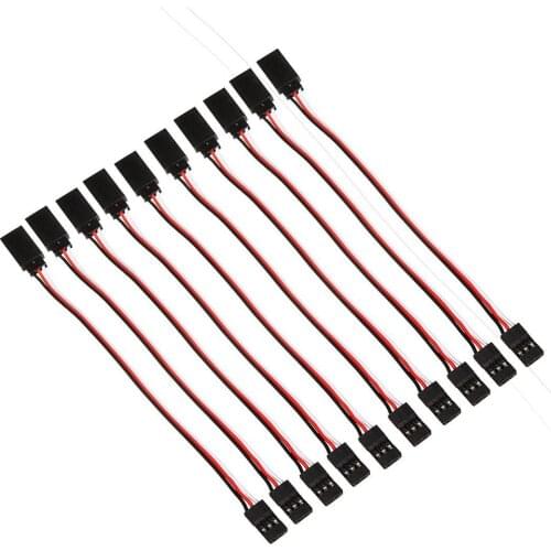 F00537-10 10pcs 150mm Servo Receiver Extension Lead Wire Cable Cord 150MM M/F for Futaba Wfly RC Helicopters Aircraft