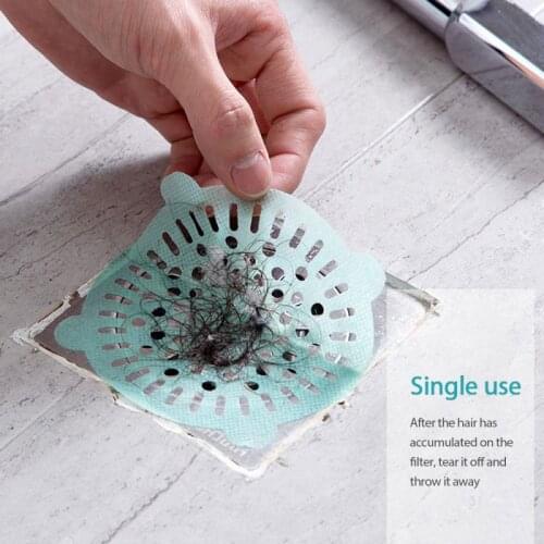 10PCS Kitchen Bathroom Floor Shower Drain Cover Net Stickers Hair Filter Sink Strainer cocina Tools Hair Stoppers & Catchers new