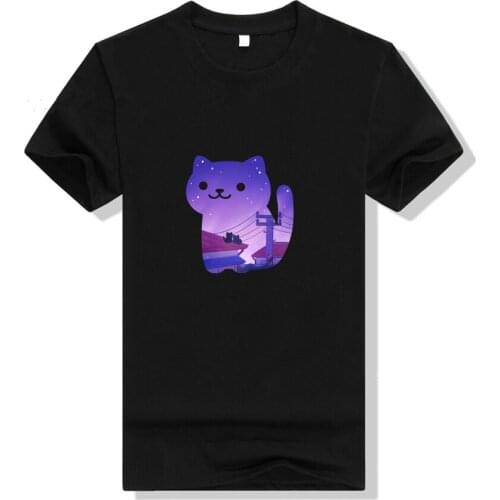 Anime Neko Atsume t Shirt Cosplay Women Printed Cotton T-shirt Short Sleeve Summer Casual Tee Tops Woman T-shirts