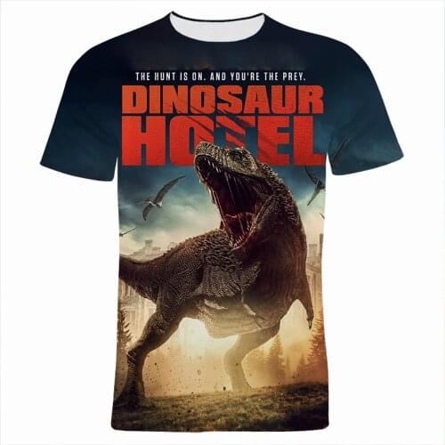 Men T-shirts Disney Dinosaur 3D Print Summer Women Clothing Short Sleeve Harajuku Oversized Children Tee Tops
