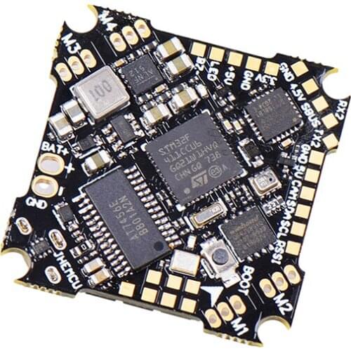 JHEMCU GHF412AIO 2-4S MPU6000 F411 Flight Controller BLHELIS 12A 4in1 ESC AIO for RC FPV ToothpickQuadcopter 25.5X25.5mm