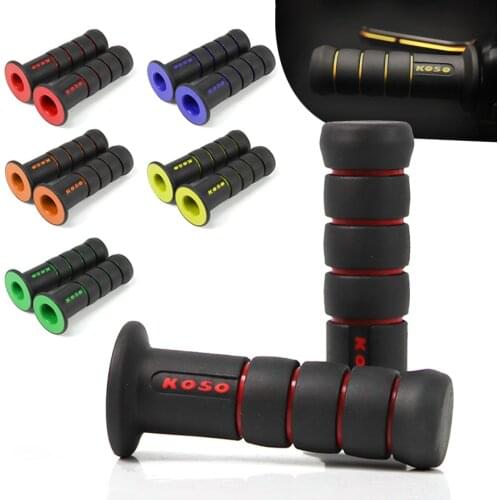 Motorcycle KOSO Handlebar Grips PVC Motocross Handle Bar Rubber Hand Grip Dirt Bike Universal For YAMAHA KAWASAKI HONDA SUZIKI